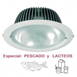 Downlight LED Redondo Blanco 230mm 40W, corte 185mm, Especial Pescado ó Lacteos